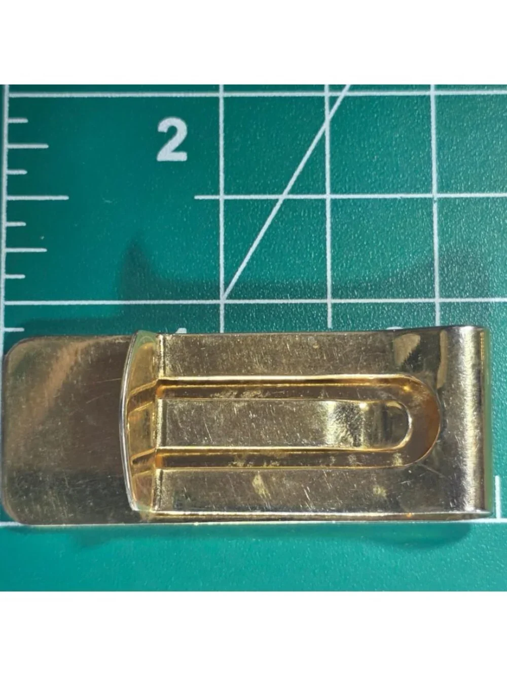 Vintage Money Clip Engraved Detailing Monogrammed Initials 
